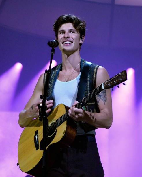 Shawn Mendes performs onstage during the opening night of Shawn Mendes Wonder: The World Tour at Moda Center on June 27, 2022 in Portland, Oregon.