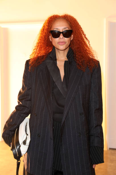 Shibon Kennedy attends the SRVC show during London Fashion Week September 2023 at The Block on September 18, 2023 in London, England.