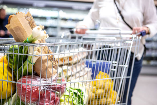 shopping mall - groceries - food stock pictures, royalty-free photos & images