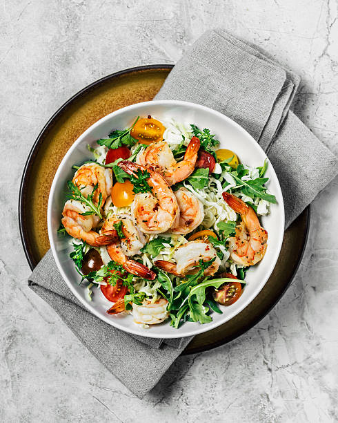 shrimp salad - food stock pictures, royalty-free photos & images