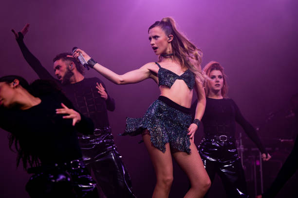 Singer Angele performs onstage at 2023 Coachella Valley Music and Arts Festival on April 21, 2023 in Indio, California.