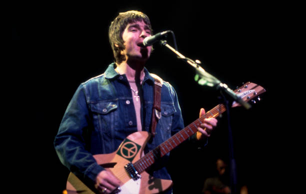 Singer Noel Gallagher of Oasis performs at the Chicago Theater in Chicago, Illinois, April 27, 2000.