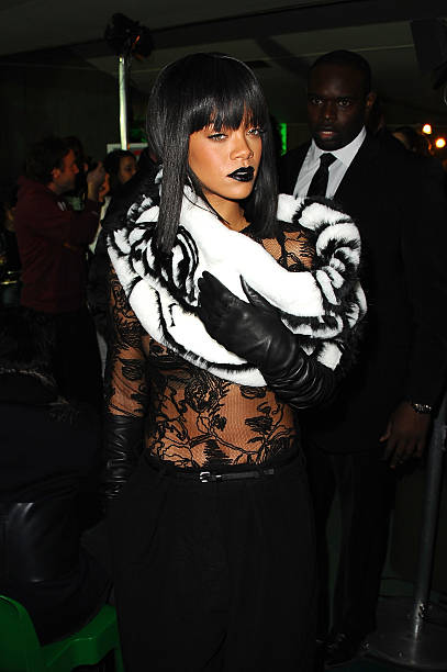 Singer Rihanna attends the Jean Paul Gaultier show as part of the Paris Fashion Week Womenswear Fall/Winter 2014-2015 on March 1, 2014 in Paris,...