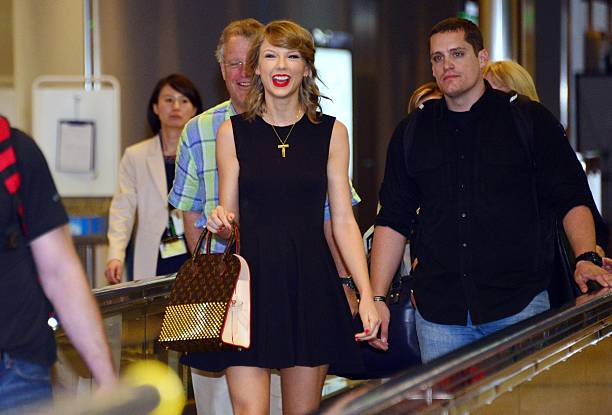 Singer Taylor Swift smiles as she arrived at Narita international airport in Narita, suburban Tokyo on May 3, 2015. Swift will have a concert in...