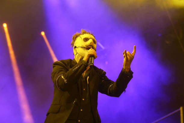 Slipknot vocalist Corey Taylor during his performance at Resurrection Fest, on 30 June, 2023 in Viveiro, Lugo, Galicia, Spain. The American band...