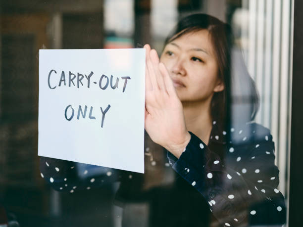 small business owner affected by covid-19 - junk food stock pictures, royalty-free photos & images
