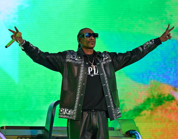 Snoop Dogg is seen performing a surprise concert in Times Square on November 01, 2024 in New York City.