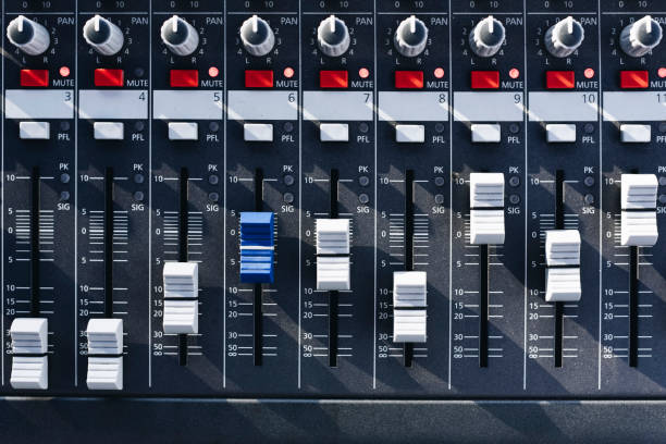 sound mixer - concert stock pictures, royalty-free photos & images