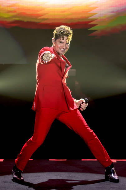 Spanish singer David Bisbal performs during a concert at Auditorio Nacional on May 9, 2024 in Mexico City, Mexico.