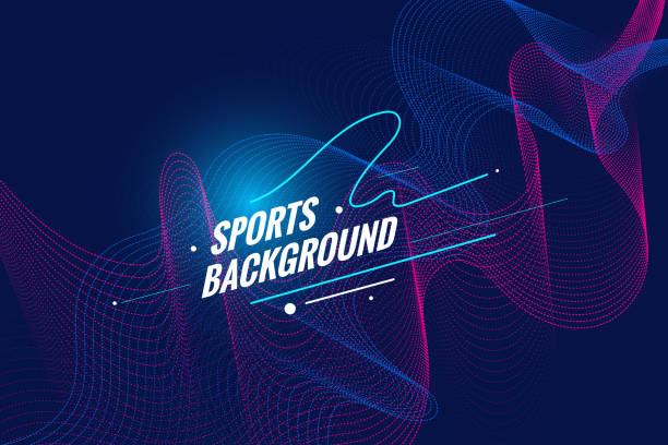 sports or abstract background with dynamic flowing waves. - concert stock illustrations