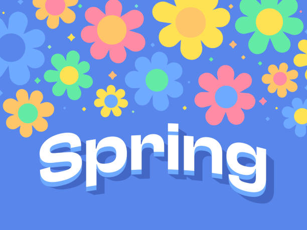 spring flower happiness beauty surprise excitement background - garden decoration stock illustrations