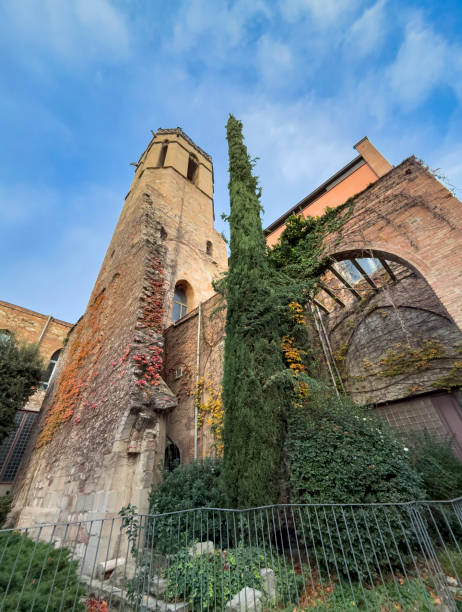 st. stephen's church of granollers - garden decoration stock pictures, royalty-free photos & images
