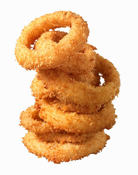 stack of onion rings - junk food stock pictures, royalty-free photos & images