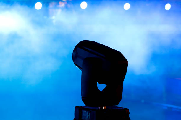 stage lights during an event. live concert and events. illuminated stage - concert stock pictures, royalty-free photos & images
