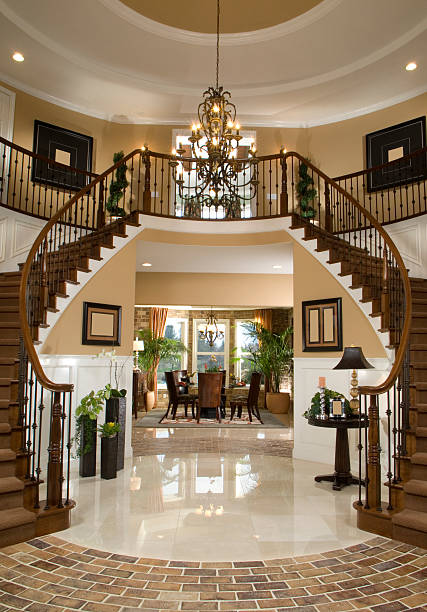 stair entry interior design home - home decoration stockfoto's en -beelden