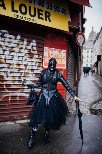 Street style at Paris RTW Fashion Week on March 2, 2024 in Paris, France.