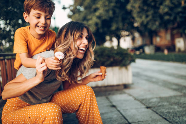 sweet day wiht my son - food stock pictures, royalty-free photos & images