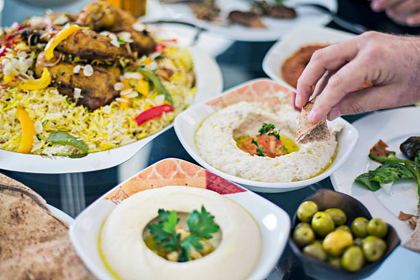 table full of mezze - food stock pictures, royalty-free photos & images