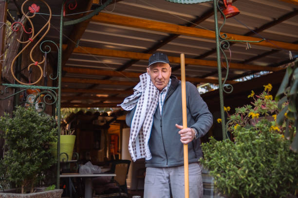 taking a short break after working in the garden - garden decoration stock pictures, royalty-free photos & images