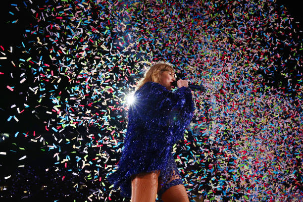 Taylor Swift performs at Melbourne Cricket Ground on February 16, 2024 in Melbourne, Australia.