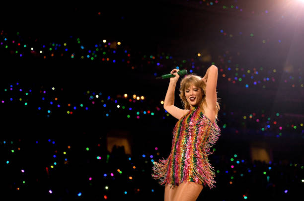 Taylor Swift, Swift performs onstage during the Taylor Swift reputation Stadium Tour at AT&T Stadium on October 6, 2018 in Arlington, Texas.