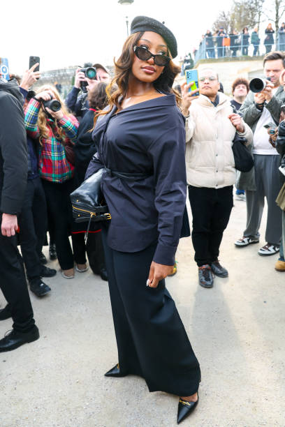 Tems attends the Christian Dior Womenswear Fall/Winter 2025-2026 show as part of Paris Fashion Week at Jardin des Tuileries on March 04, 2025 in...
