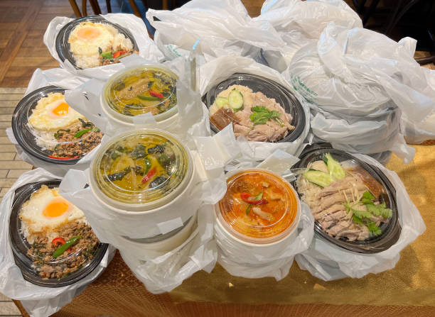 thai cuisine bento - junk food stock pictures, royalty-free photos & images