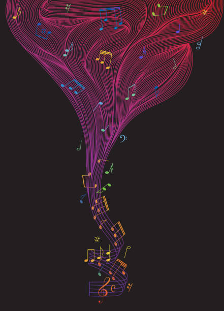 the color of music - concert stock illustrations