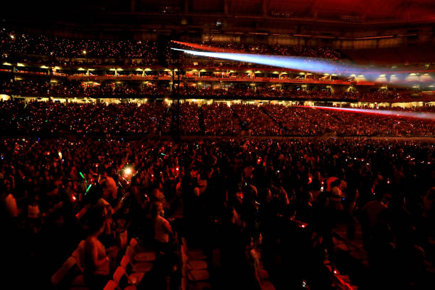 The crowd is seen during opening night of Taylor Swift's 2018 Reputation Stadium Tour at University of Phoenix Stadium on May 8, 2018 in Glendale,...