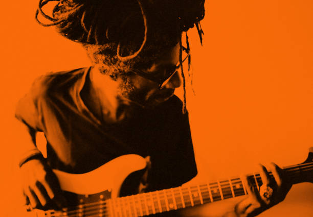 the guitar player. - concert stock pictures, royalty-free photos & images