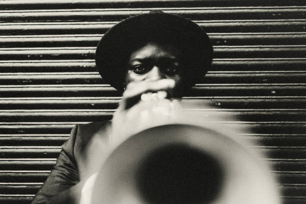 the jazz musician. - concert stock pictures, royalty-free photos & images