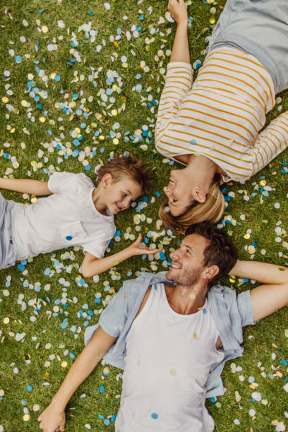 three of us - garden decoration stock pictures, royalty-free photos & images