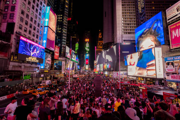 times square - fashion week stock pictures, royalty-free photos & images