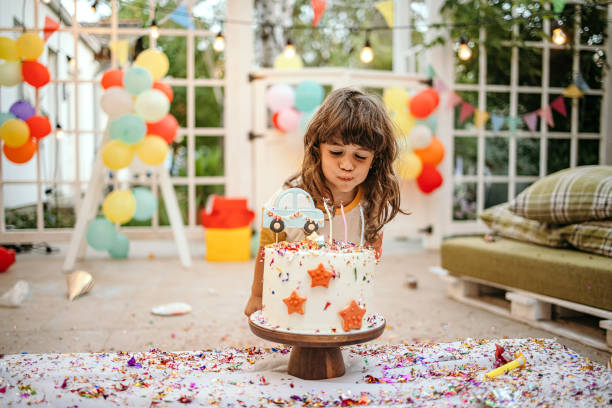 today i celebrate my birthday! - garden decoration stock pictures, royalty-free photos & images