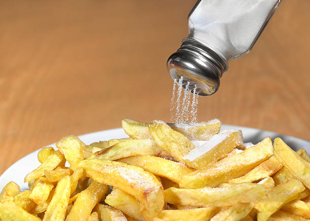 too much salt on chips - food stock pictures, royalty-free photos & images