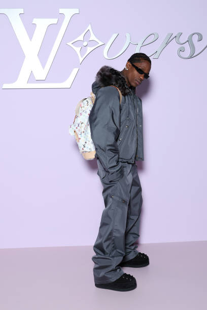 Travis Scott attends the Louis Vuitton Menswear Fall-Winter 2025/2026 show as part of Paris Fashion Week on January 21, 2025 in Paris, France.
