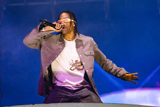 Travis Scott performs at The O2 Arena on August 07, 2022 in London, England.