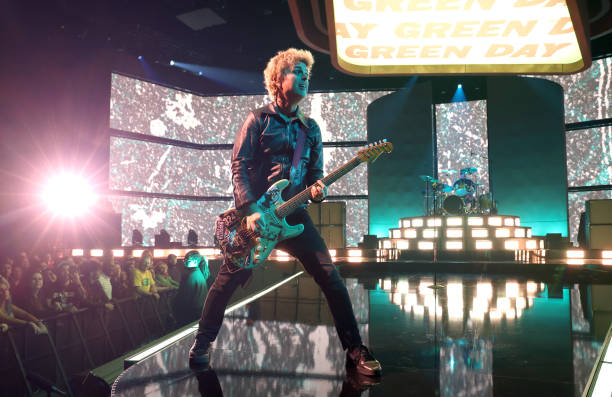 Tre Cool, Billie Joe Armstrong and Mike Drint of Green Day perform at Amazon Music Live Concert Series 2023 on October 26, 2023 in Los Angeles,...