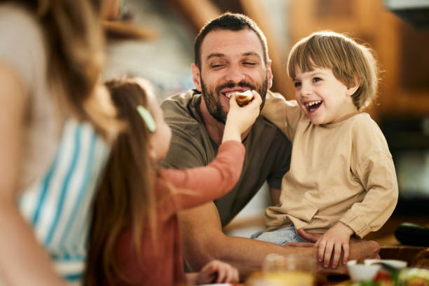 try this daddy! - food stock pictures, royalty-free photos & images