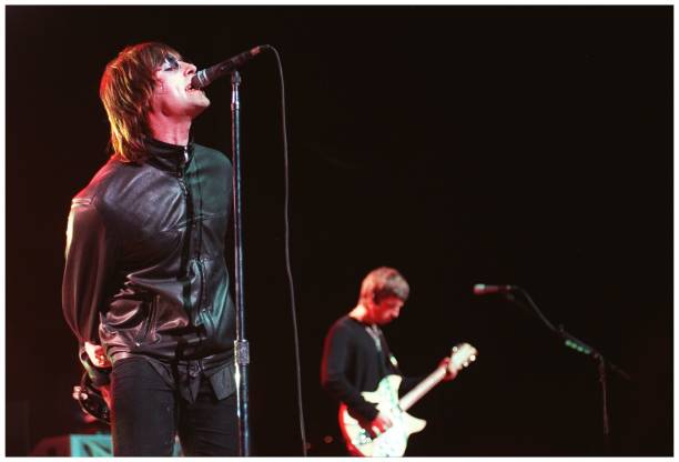 Universal City, CA. Lead singer of rock group OASIS Liam Gallagher plays to a sell out crowd at the Universal Amphitheatre. Picture by DAN CALLISTER...
