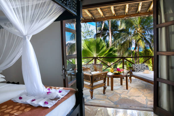 view from the room - garden decoration stock pictures, royalty-free photos & images