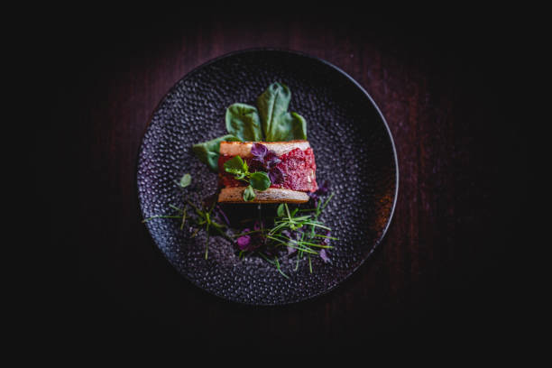 view of a meat based meal at restaurant - food stock pictures, royalty-free photos & images