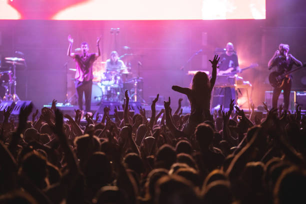 View of the crowd at the concert of Vetusta Morla during the Vida Festival on July 01, 2021 in Vilanova i la Geltru, Spain. This is the first...