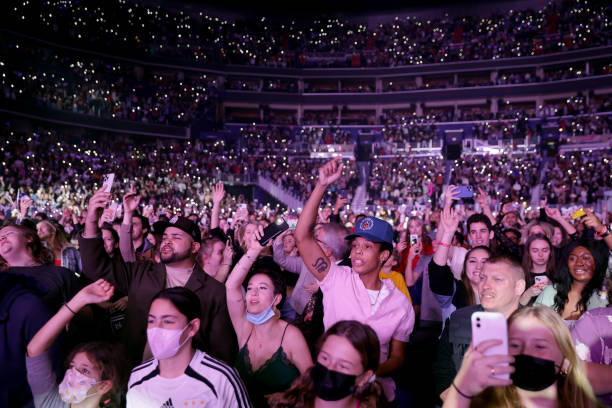 View of the crowd during iHeartRadio Hot 99.5's Jingle Ball 2021 Presented by Capital One at Capital One Arena on December 14, 2021 in Washington, DC.