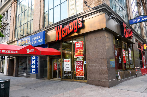 View of Wendy's in midtown during the coronavirus pandemic on May 14, 2020 in New York City. COVID-19 has spread to most countries around the world,...