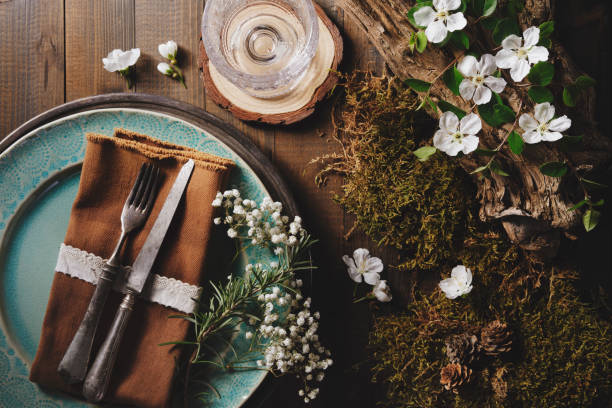vintage outdoor wedding decor - garden decoration stock pictures, royalty-free photos & images