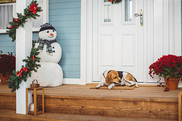 waiting for santa - garden decoration stock pictures, royalty-free photos & images