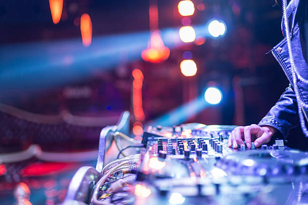 woman dj - concert stock pictures, royalty-free photos & images