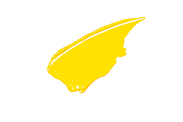 yellow smear of cosmetics - nails art stock pictures, royalty-free photos & images