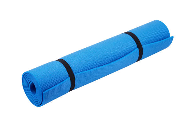 yoga mat isolated on white background - home decoration stock pictures, royalty-free photos & images